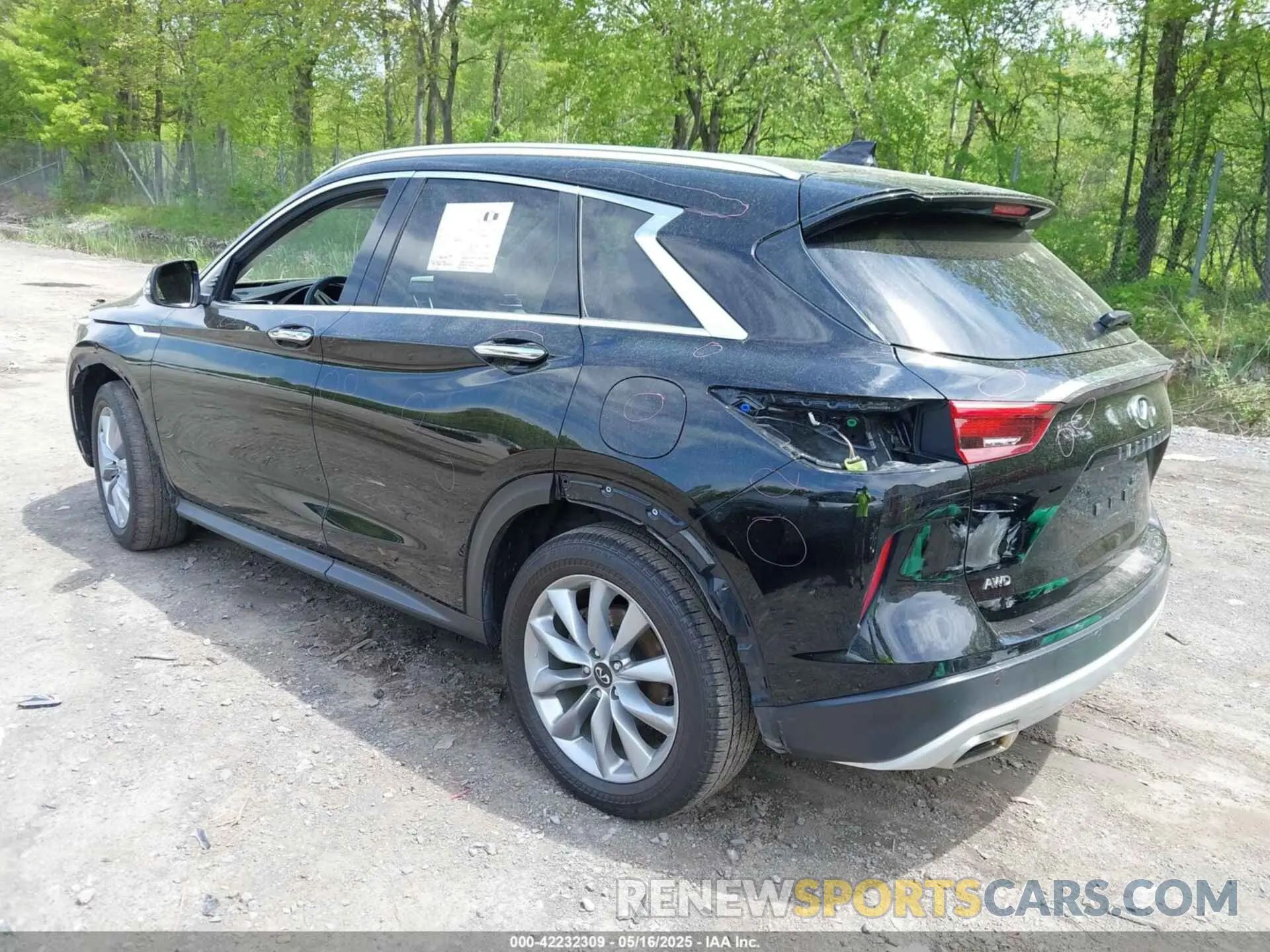 3 Photograph of a damaged car 3PCAJ5BB3MF109038 INFINITI QX50 2021