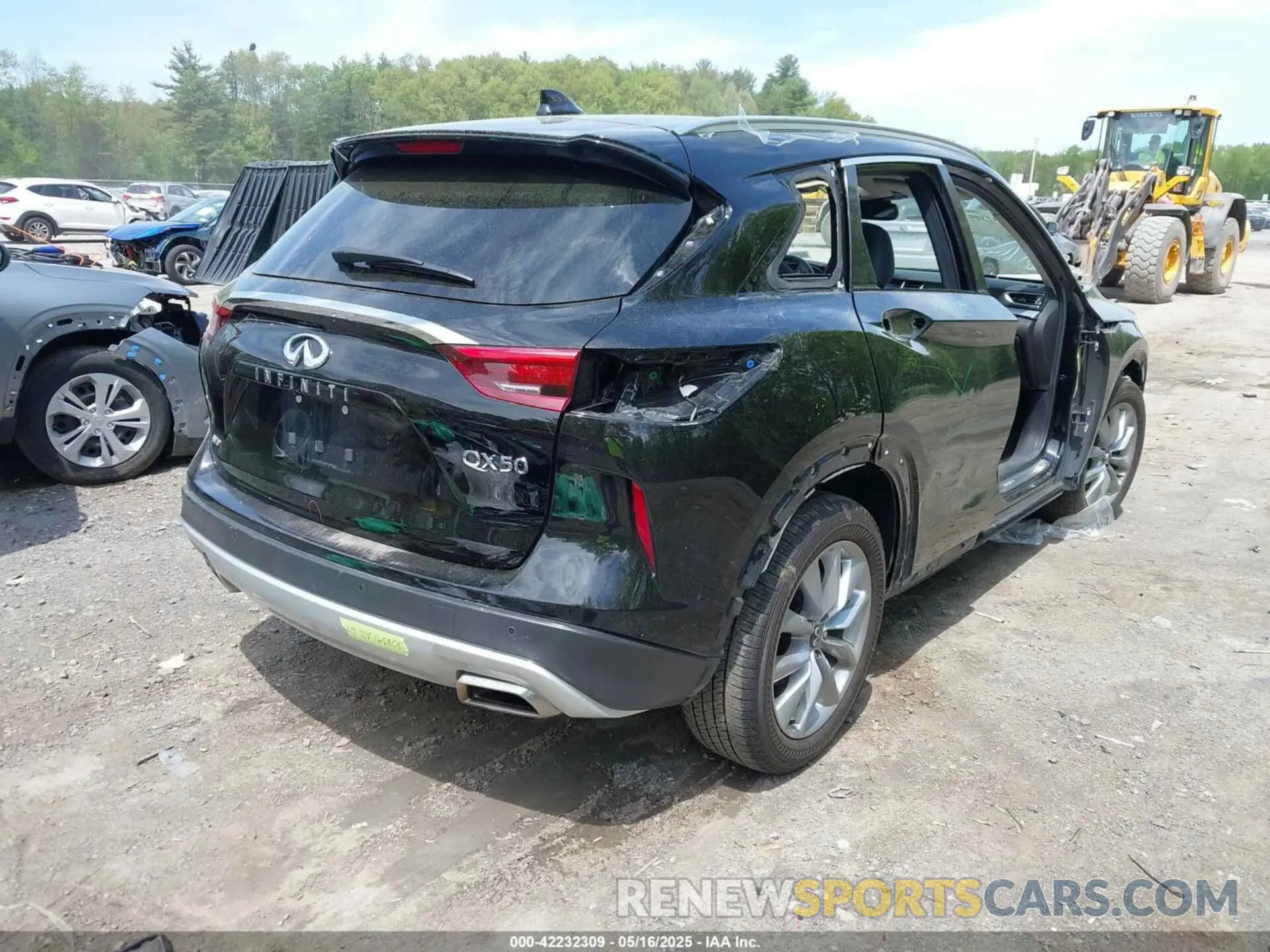4 Photograph of a damaged car 3PCAJ5BB3MF109038 INFINITI QX50 2021