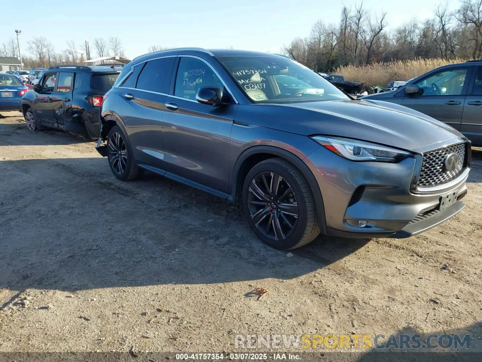 1 Photograph of a damaged car 3PCAJ5BB3MF112859 INFINITI QX50 2021
