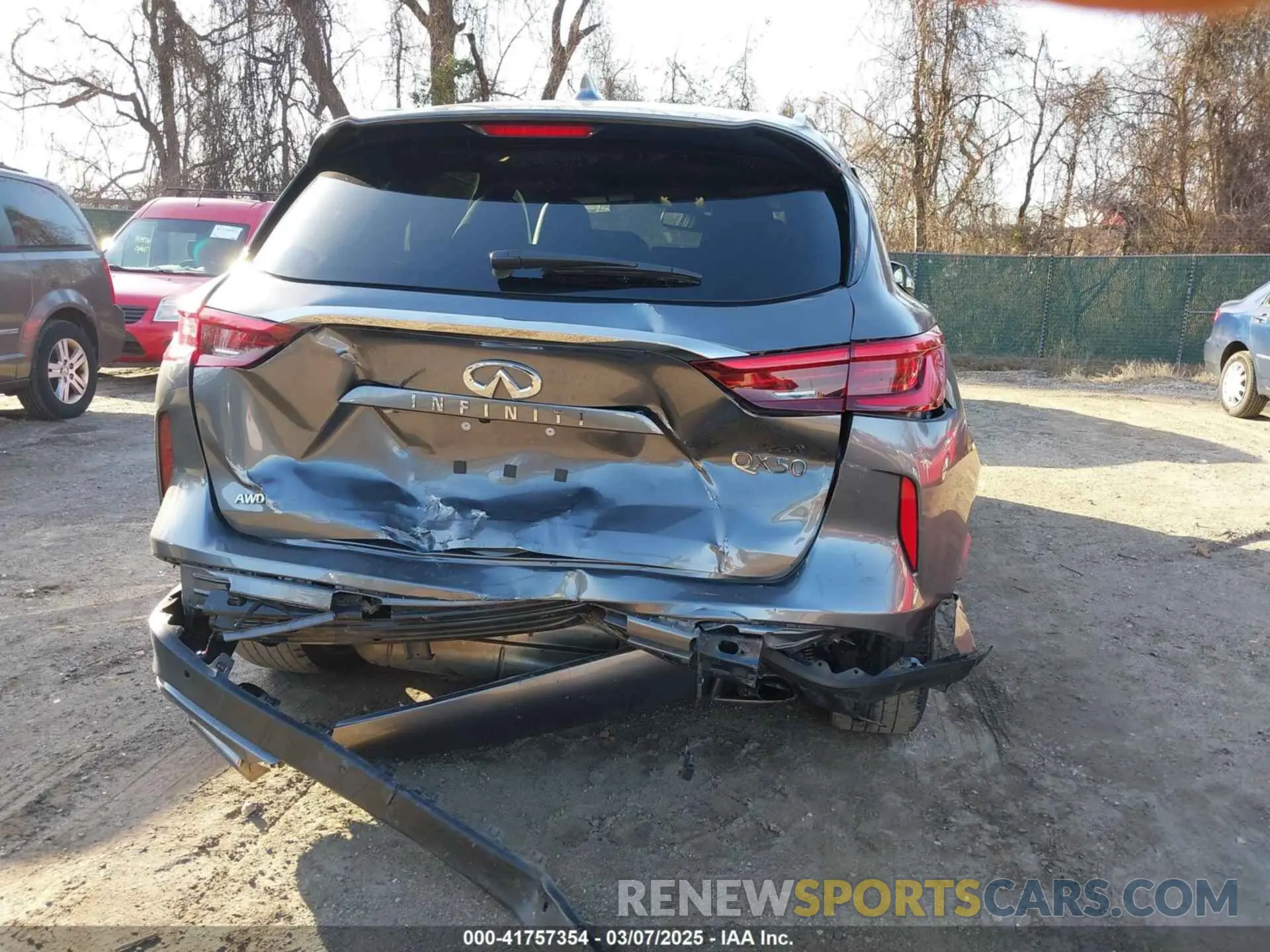 6 Photograph of a damaged car 3PCAJ5BB3MF112859 INFINITI QX50 2021