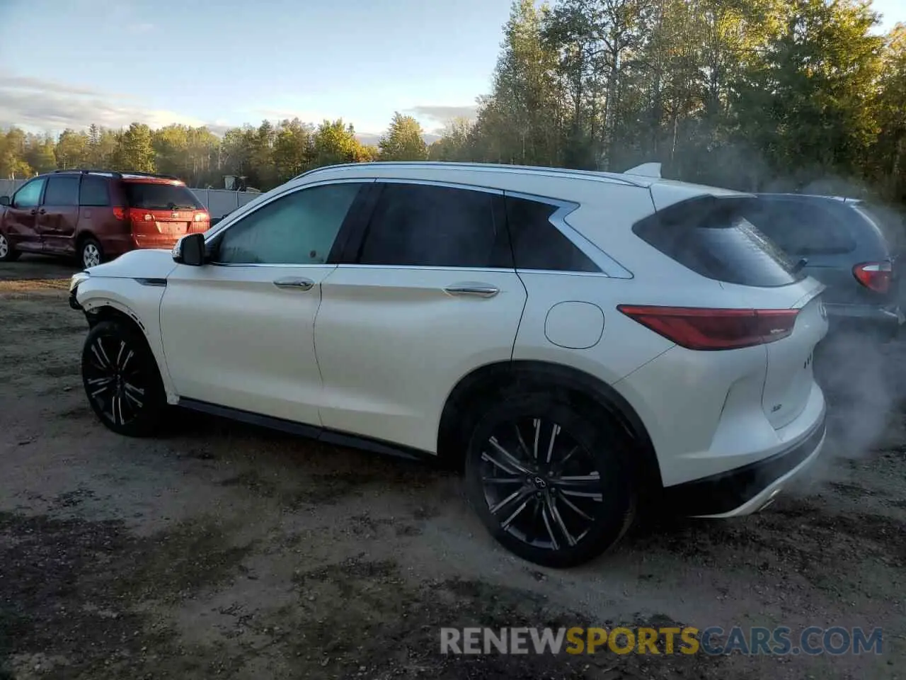 2 Photograph of a damaged car 3PCAJ5BB3MF124980 INFINITI QX50 2021