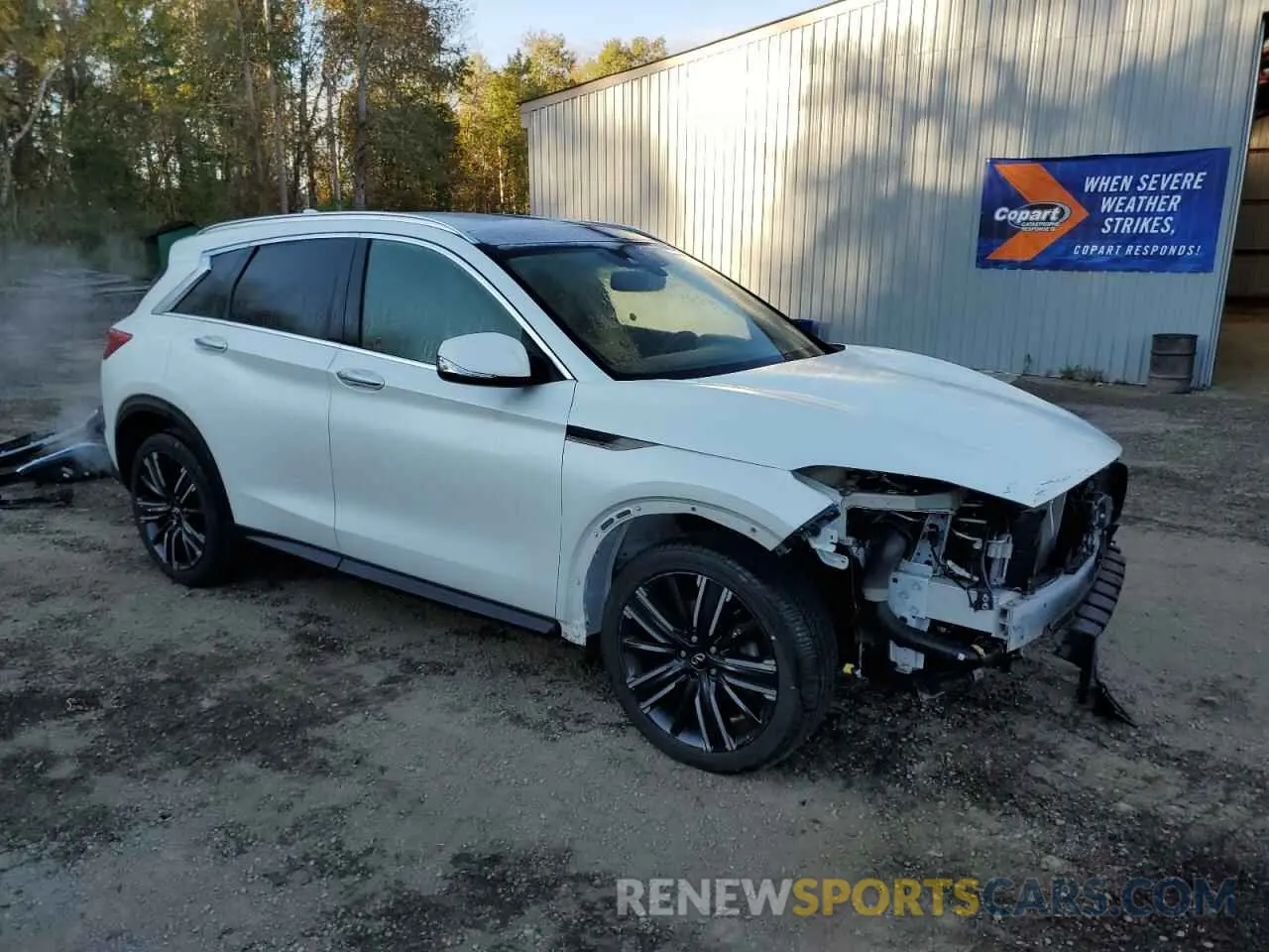 4 Photograph of a damaged car 3PCAJ5BB3MF124980 INFINITI QX50 2021