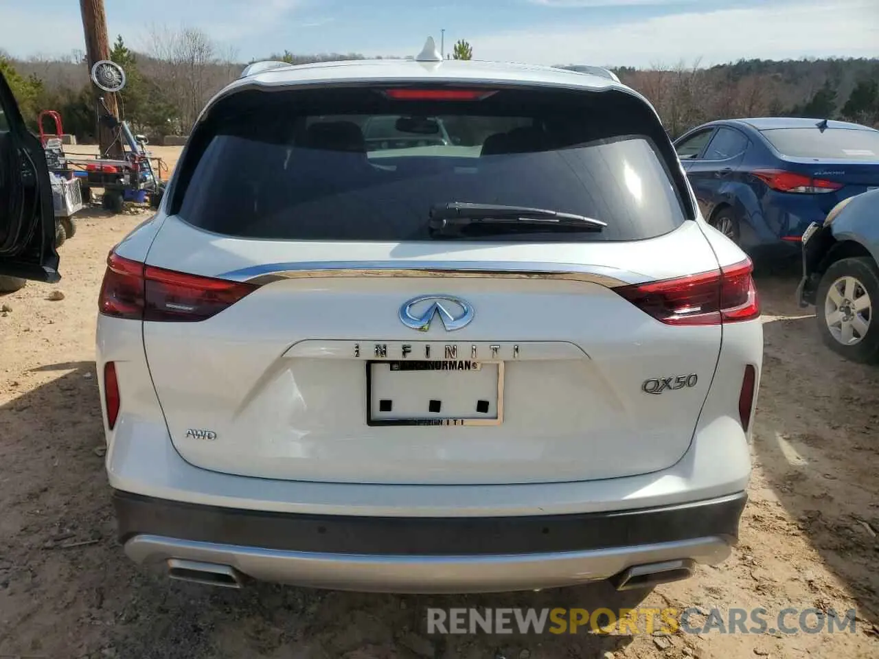 6 Photograph of a damaged car 3PCAJ5BB5MF125399 INFINITI QX50 2021