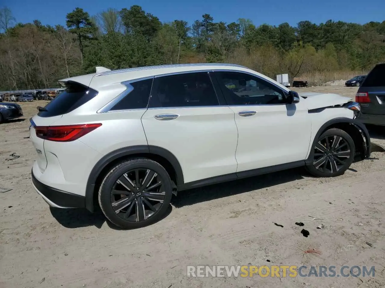 3 Photograph of a damaged car 3PCAJ5BB6MF124388 INFINITI QX50 2021