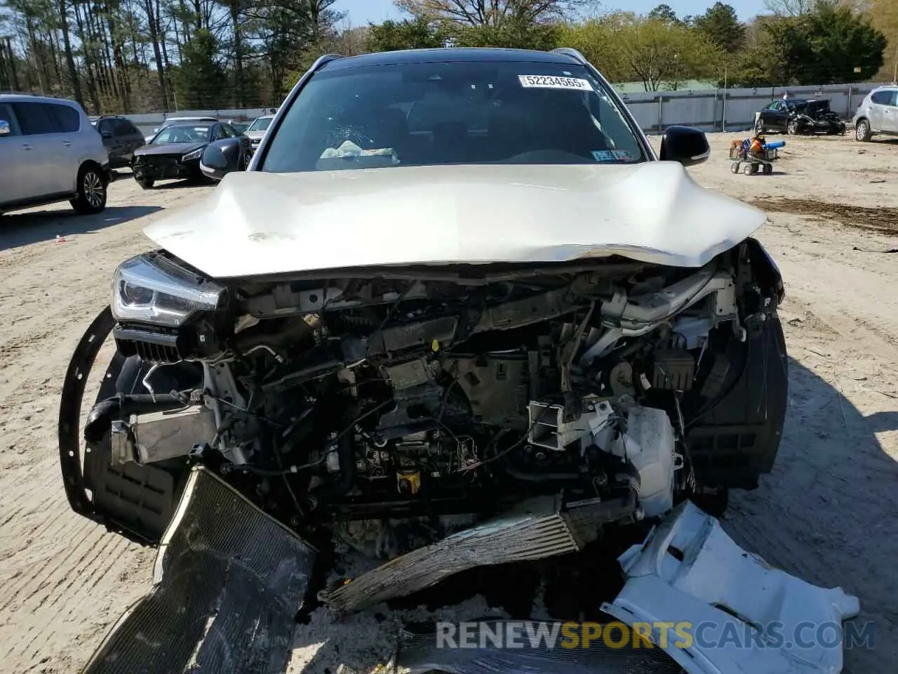 5 Photograph of a damaged car 3PCAJ5BB6MF124388 INFINITI QX50 2021