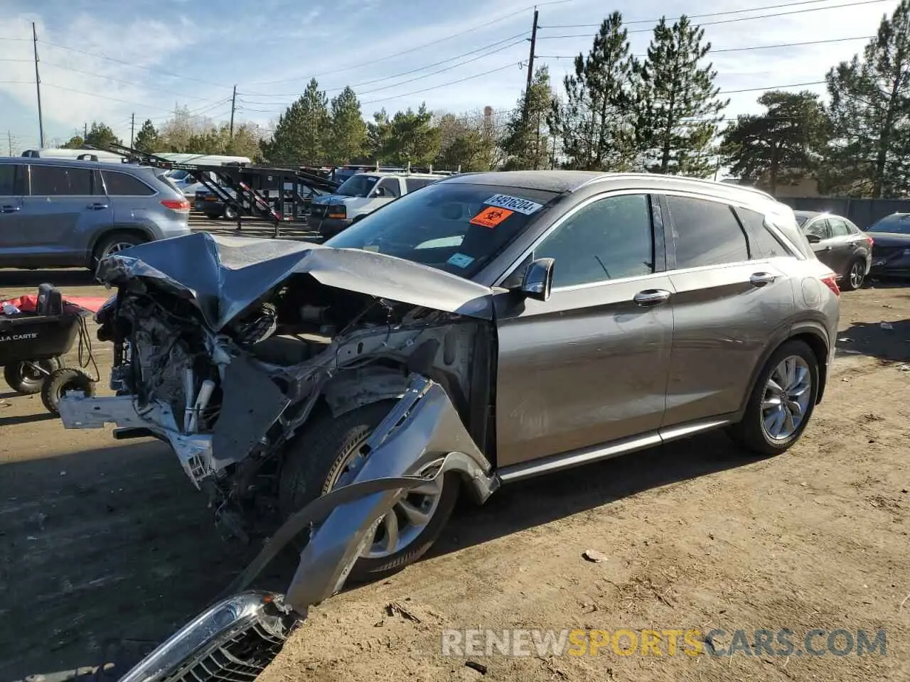 1 Photograph of a damaged car 3PCAJ5BB7MF107986 INFINITI QX50 2021