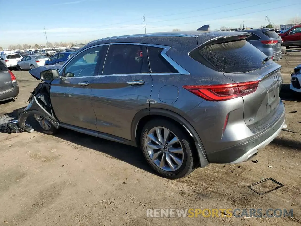 2 Photograph of a damaged car 3PCAJ5BB7MF107986 INFINITI QX50 2021