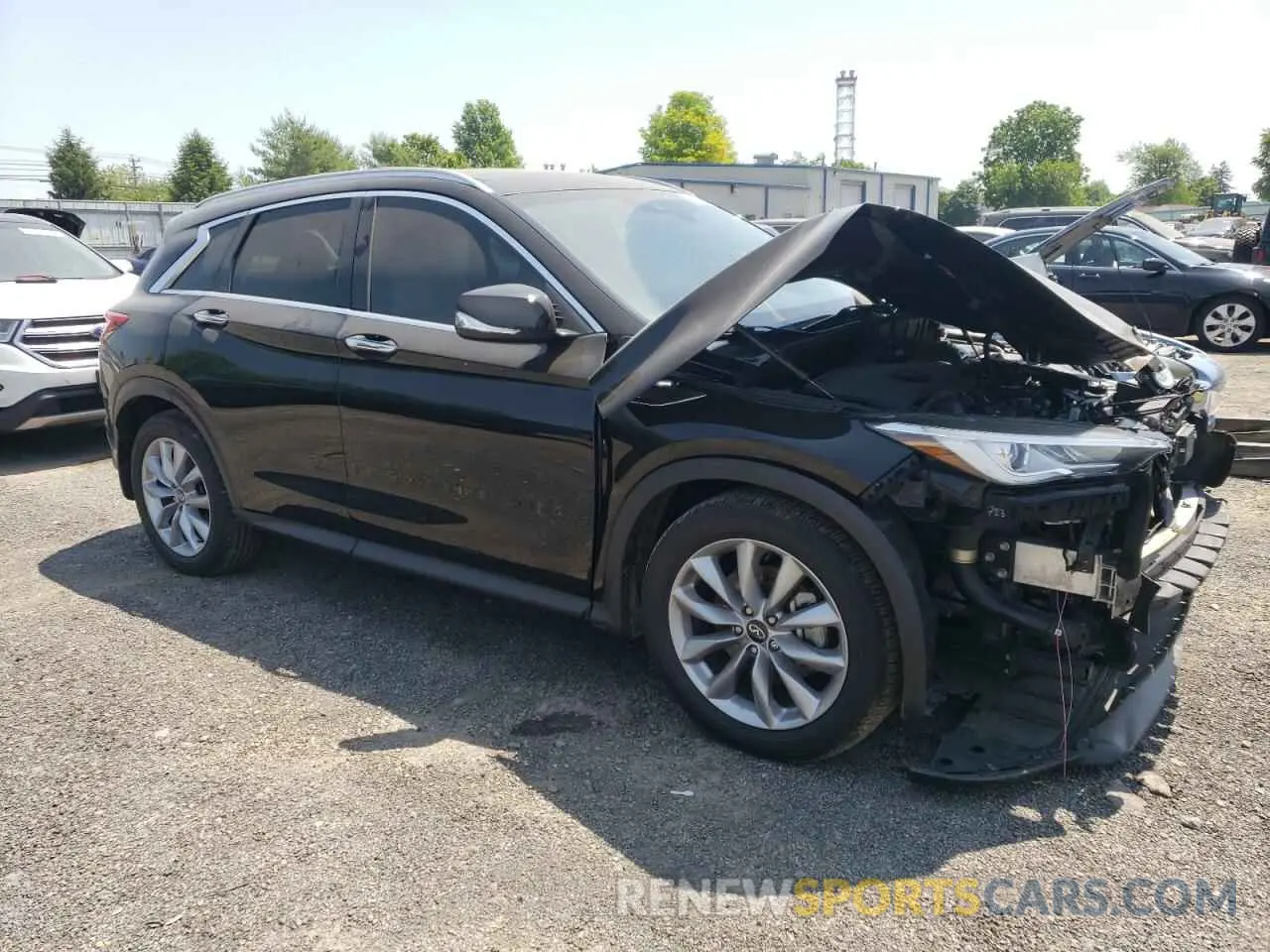 4 Photograph of a damaged car 3PCAJ5BB7MF108944 INFINITI QX50 2021