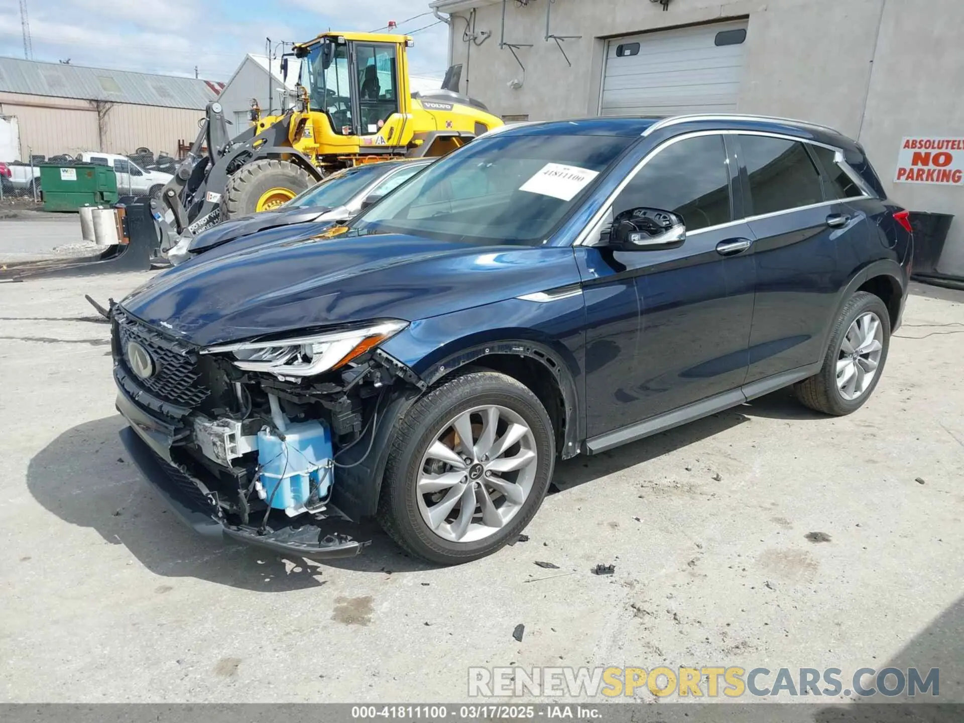 2 Photograph of a damaged car 3PCAJ5BB7MF123895 INFINITI QX50 2021
