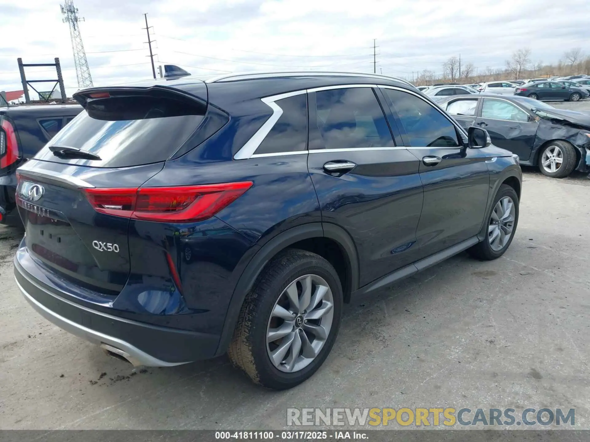 4 Photograph of a damaged car 3PCAJ5BB7MF123895 INFINITI QX50 2021