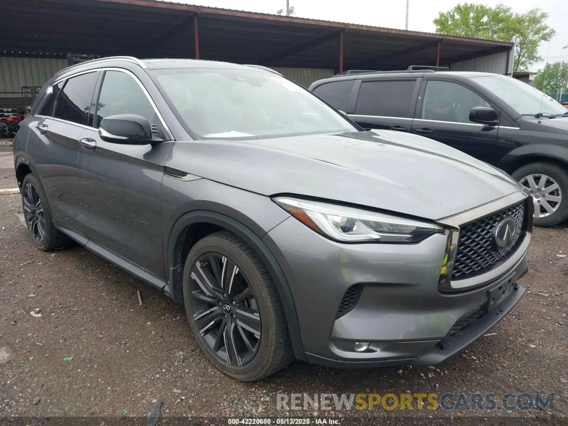 1 Photograph of a damaged car 3PCAJ5BB7MF126327 INFINITI QX50 2021