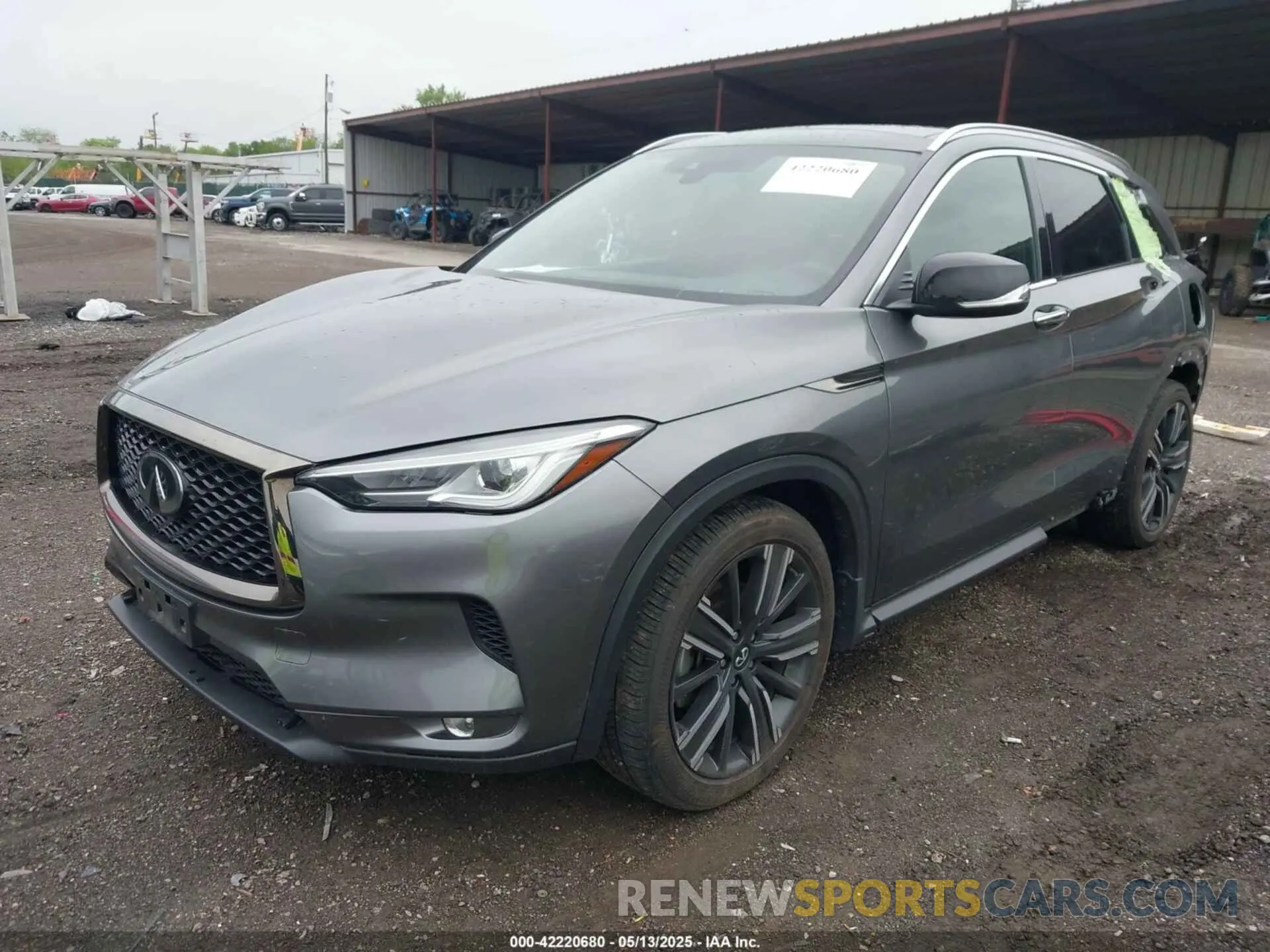2 Photograph of a damaged car 3PCAJ5BB7MF126327 INFINITI QX50 2021