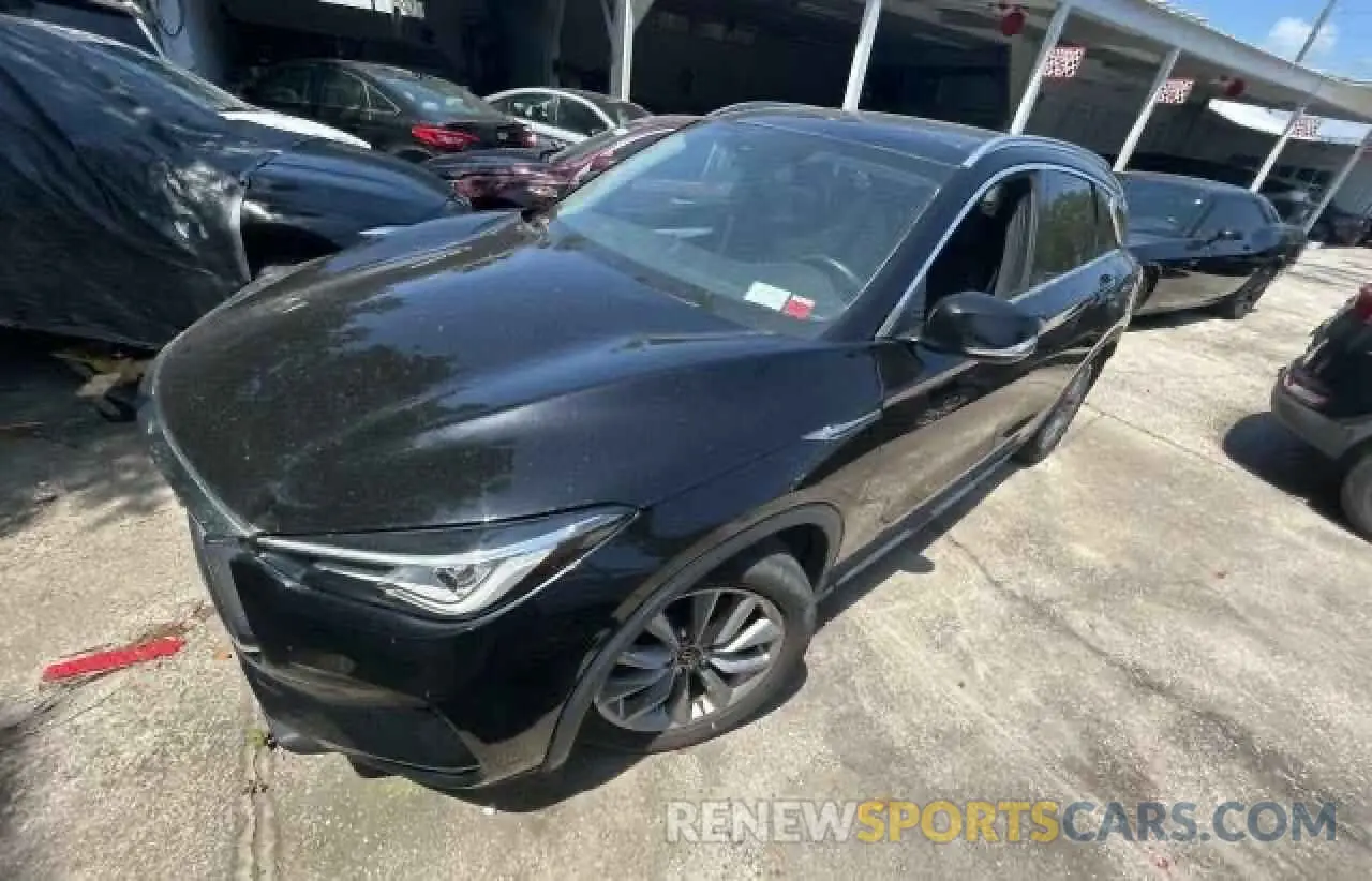 2 Photograph of a damaged car 3PCAJ5BB9MF104247 INFINITI QX50 2021