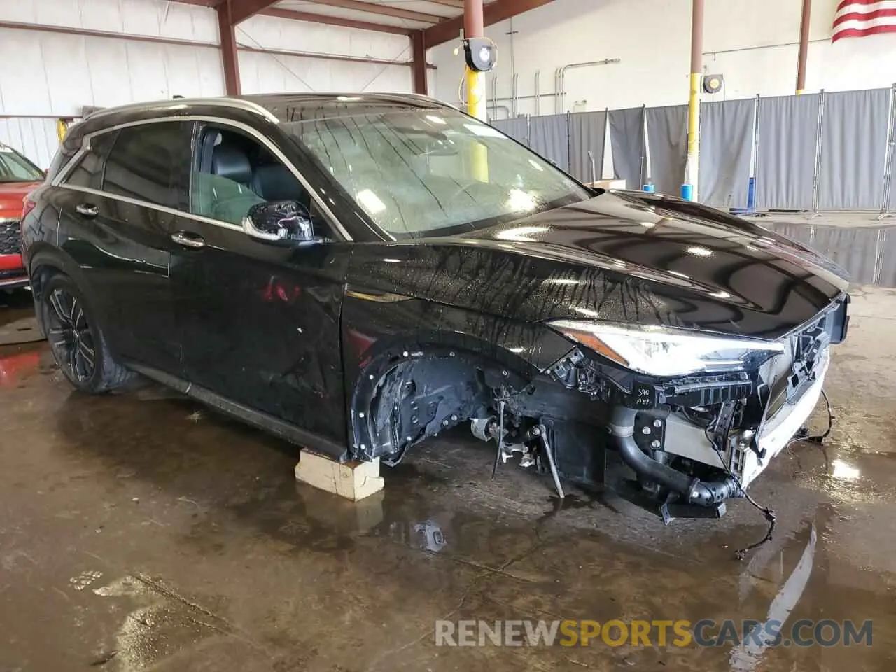4 Photograph of a damaged car 3PCAJ5BB9MF119427 INFINITI QX50 2021