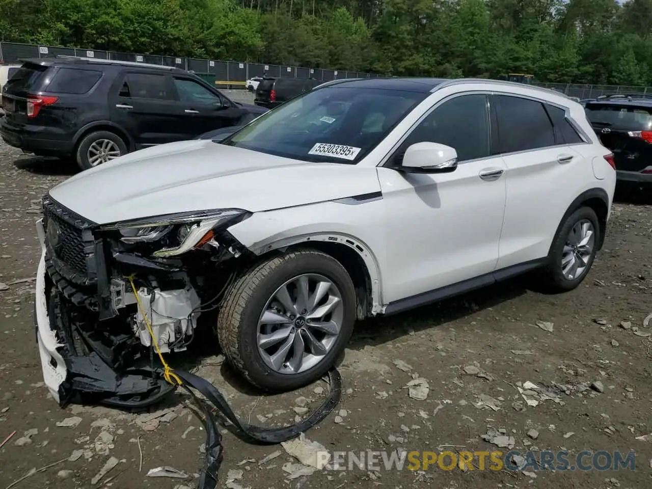 1 Photograph of a damaged car 3PCAJ5BB9MF120951 INFINITI QX50 2021