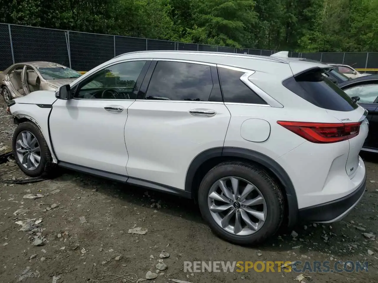 2 Photograph of a damaged car 3PCAJ5BB9MF120951 INFINITI QX50 2021