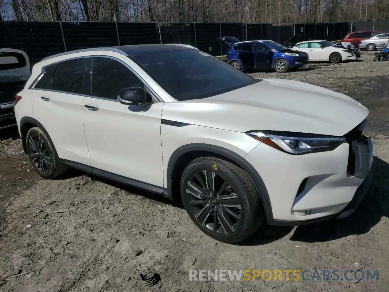 4 Photograph of a damaged car 3PCAJ5BB9MF121288 INFINITI QX50 2021