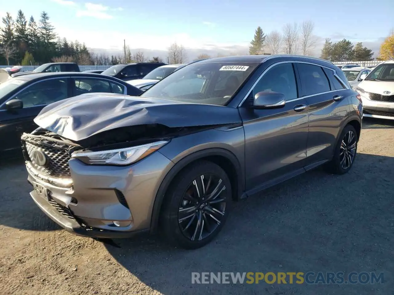 1 Photograph of a damaged car 3PCAJ5BB9MF125034 INFINITI QX50 2021