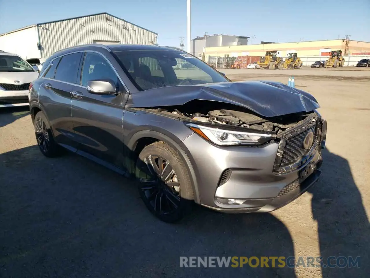 4 Photograph of a damaged car 3PCAJ5BB9MF125034 INFINITI QX50 2021