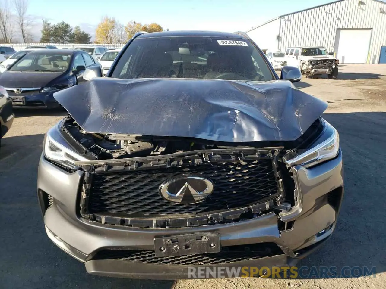 5 Photograph of a damaged car 3PCAJ5BB9MF125034 INFINITI QX50 2021
