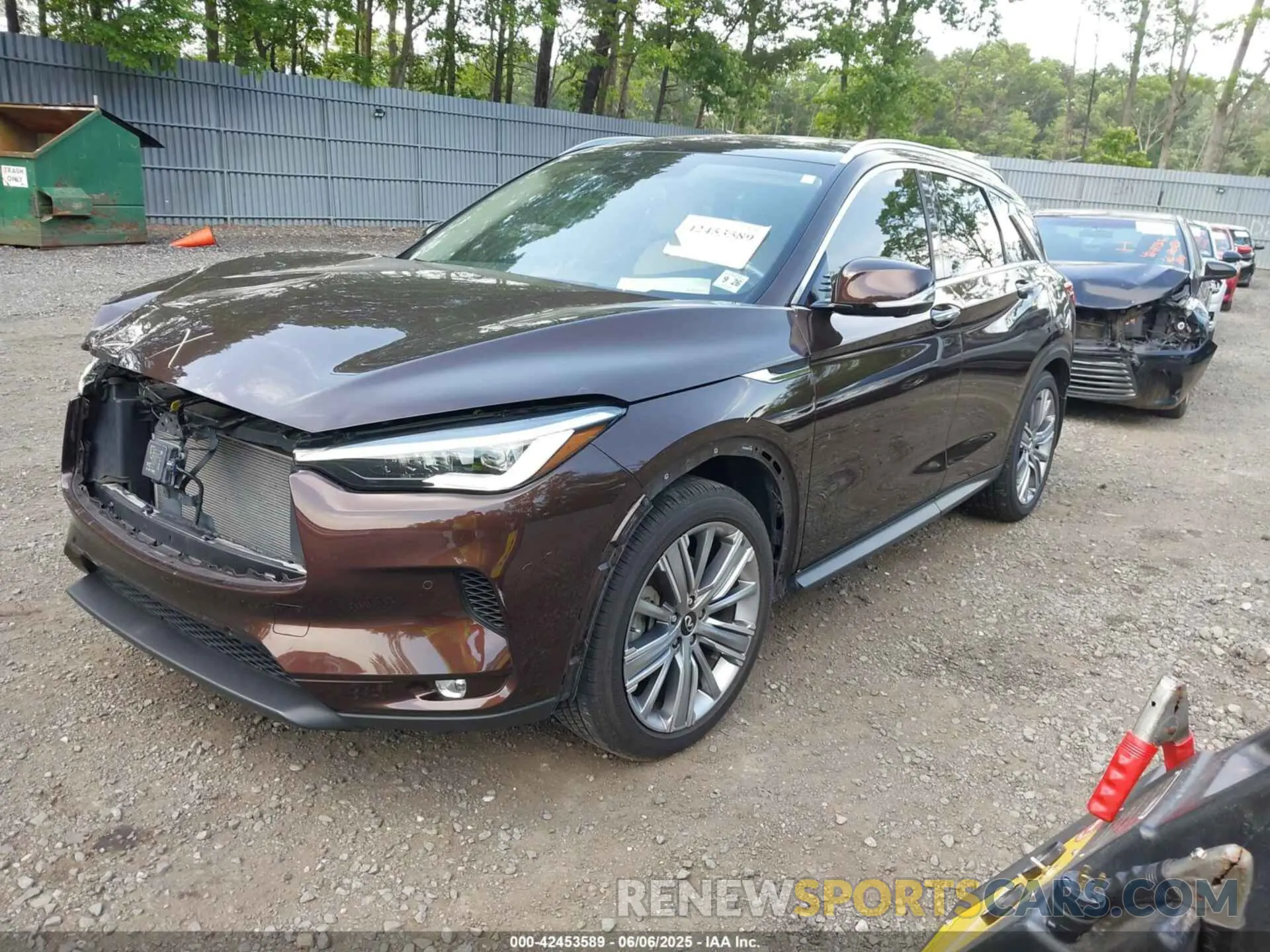 2 Photograph of a damaged car 3PCAJ5CA2MF110669 INFINITI QX50 2021