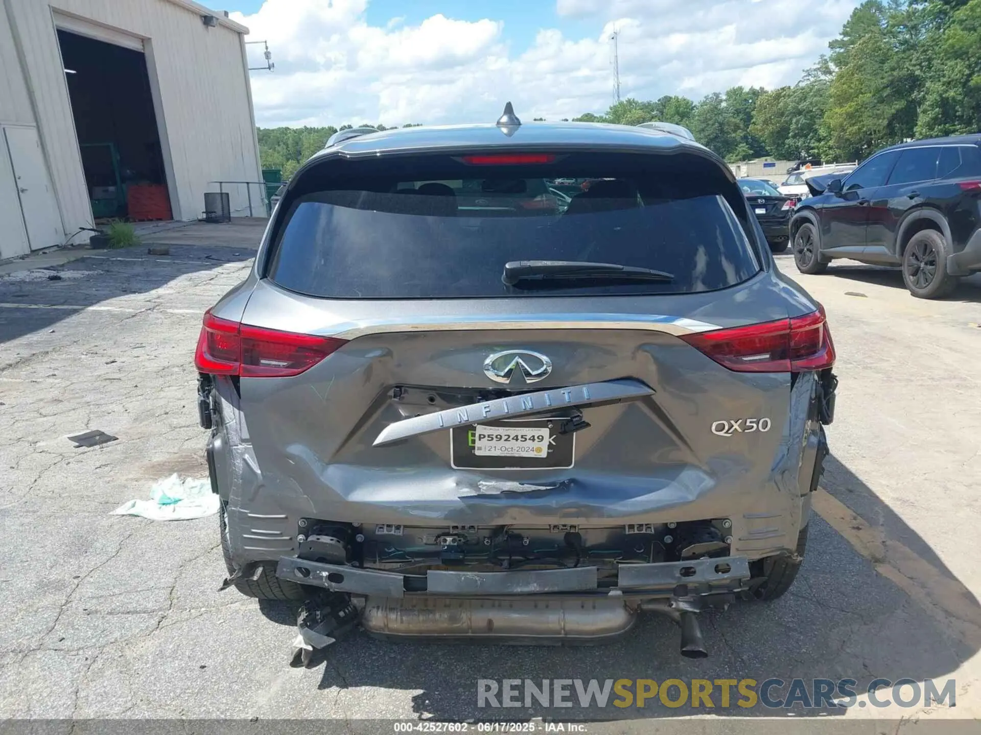 16 Photograph of a damaged car 3PCAJ5CA3MF115346 INFINITI QX50 2021