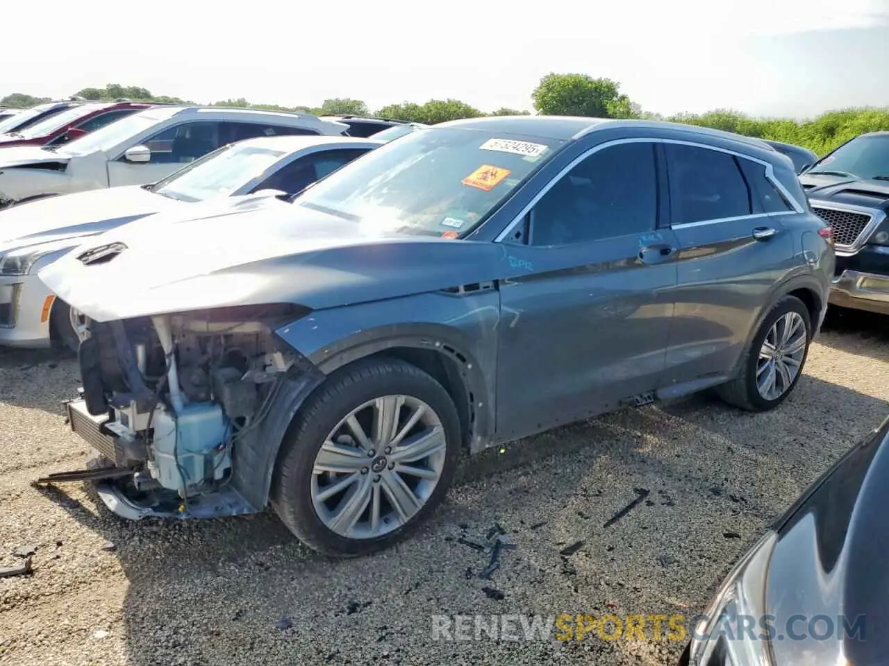 1 Photograph of a damaged car 3PCAJ5CA4MF101584 INFINITI QX50 2021