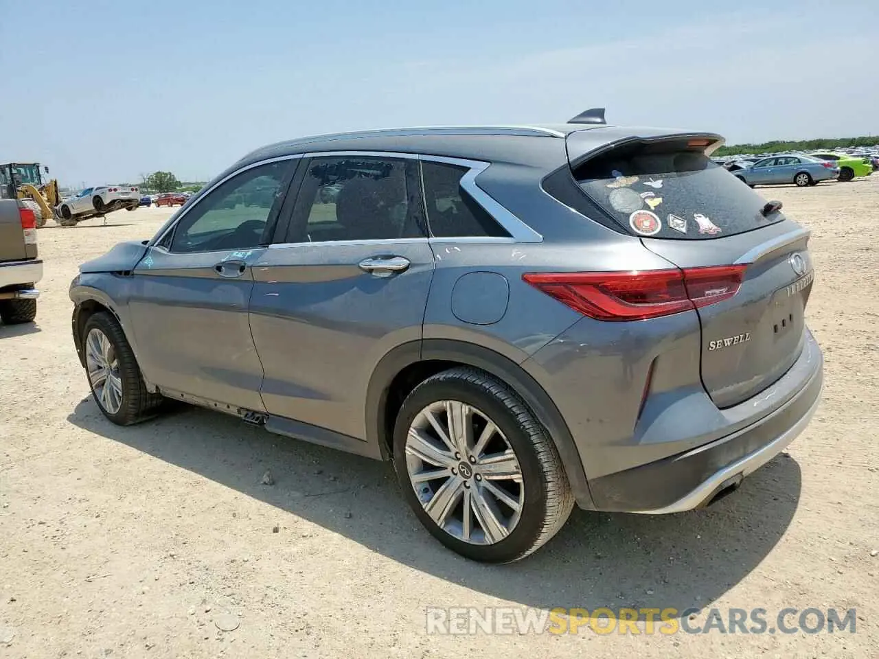 2 Photograph of a damaged car 3PCAJ5CA4MF101584 INFINITI QX50 2021