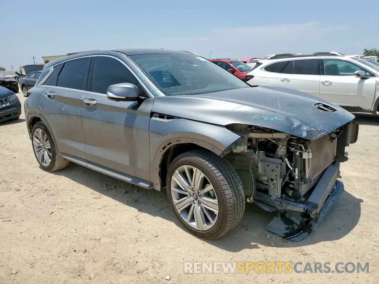4 Photograph of a damaged car 3PCAJ5CA4MF101584 INFINITI QX50 2021