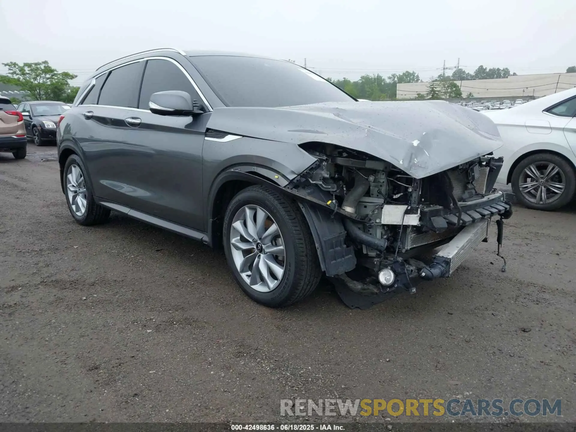 1 Photograph of a damaged car 3PCAJ5CA7MF105001 INFINITI QX50 2021