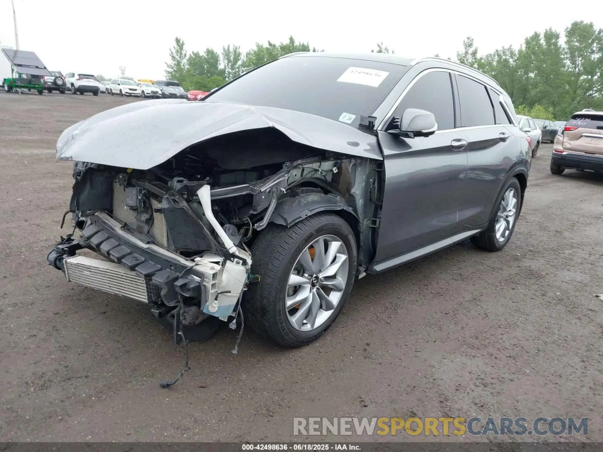 2 Photograph of a damaged car 3PCAJ5CA7MF105001 INFINITI QX50 2021
