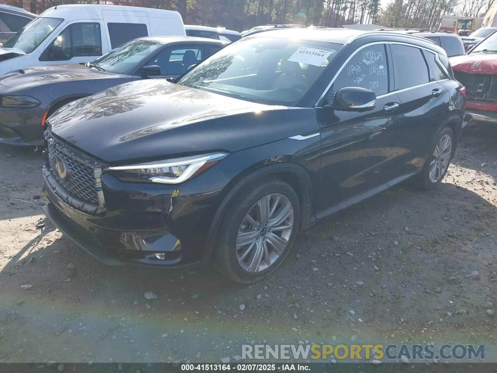 2 Photograph of a damaged car 3PCAJ5CA9MF100592 INFINITI QX50 2021
