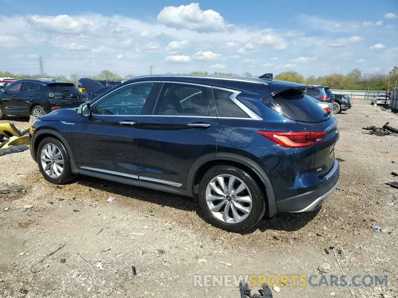 2 Photograph of a damaged car 3PCAJ5CB2MF107683 INFINITI QX50 2021