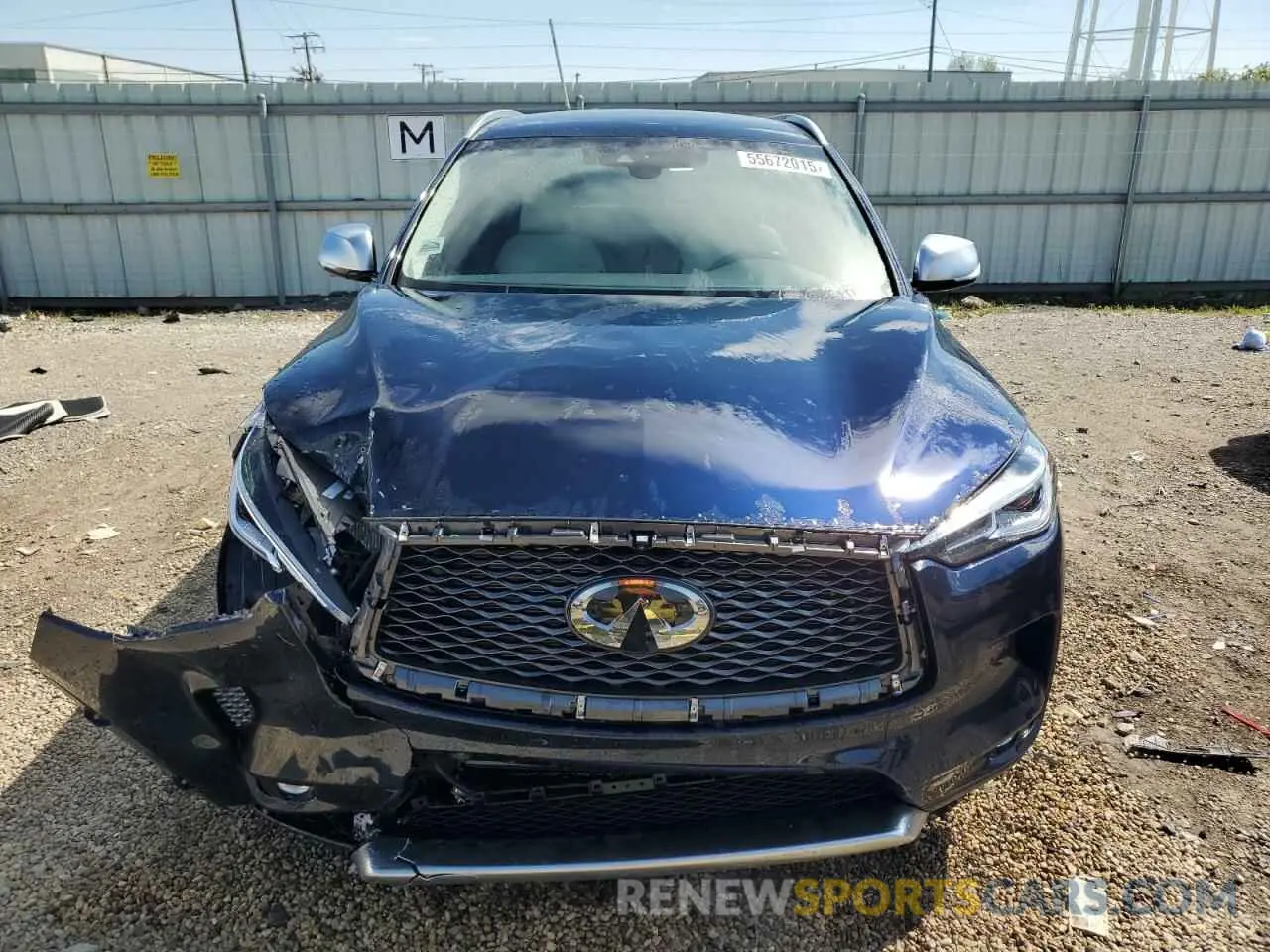 5 Photograph of a damaged car 3PCAJ5CB2MF107683 INFINITI QX50 2021