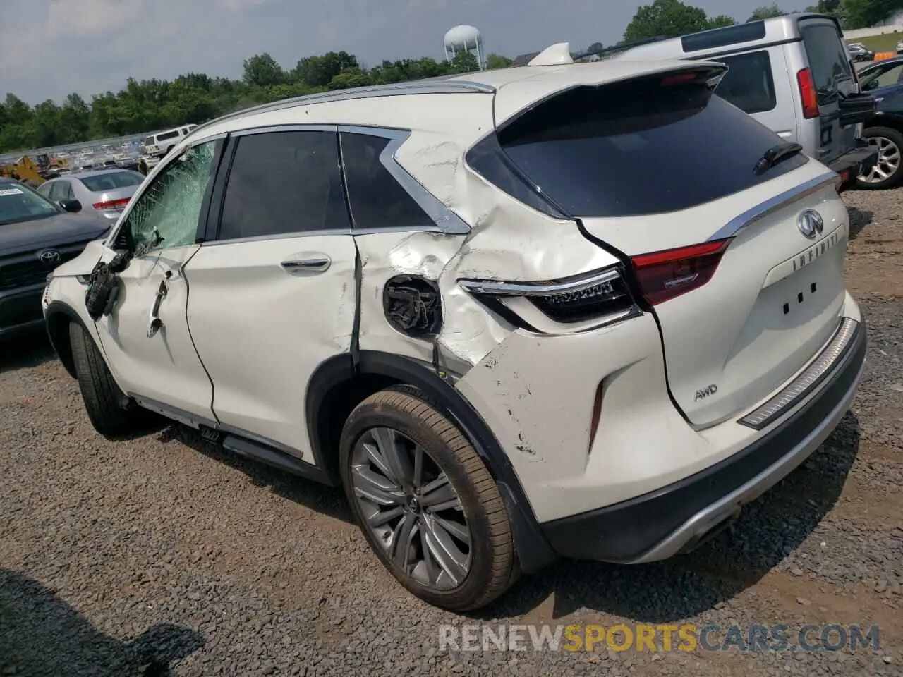 2 Photograph of a damaged car 3PCAJ5CB2MF119218 INFINITI QX50 2021
