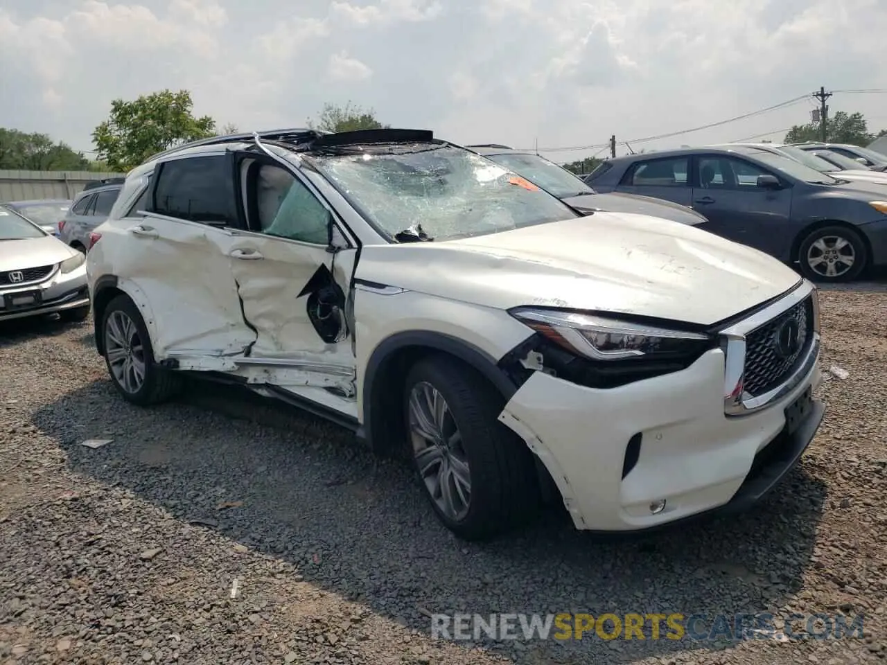 4 Photograph of a damaged car 3PCAJ5CB2MF119218 INFINITI QX50 2021