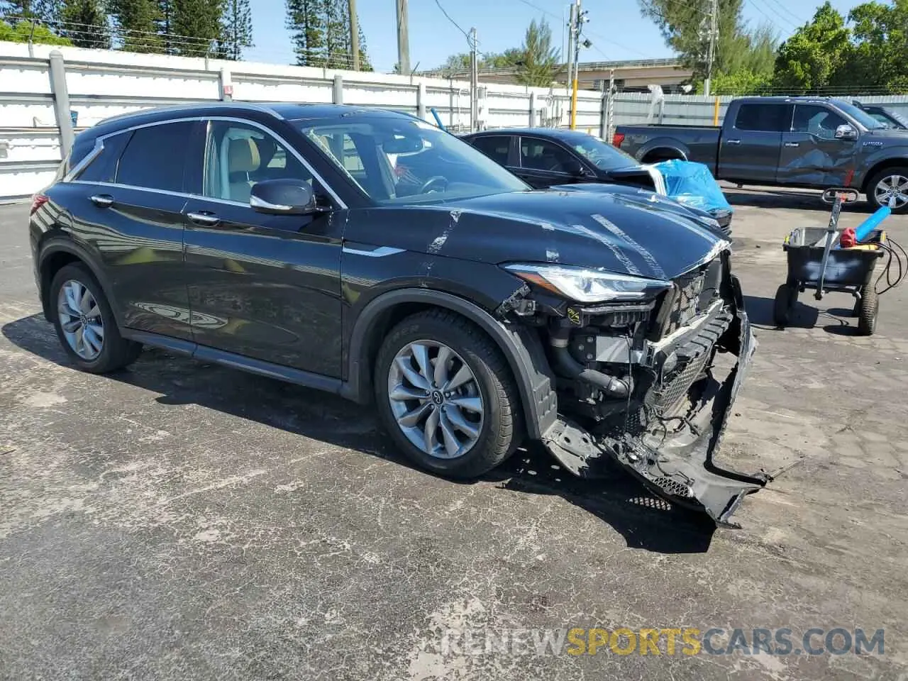 4 Photograph of a damaged car 3PCAJ5CB3MF104596 INFINITI QX50 2021