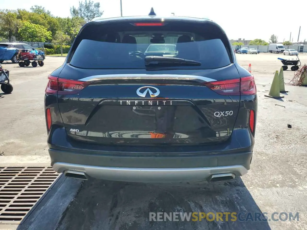 6 Photograph of a damaged car 3PCAJ5CB3MF104596 INFINITI QX50 2021