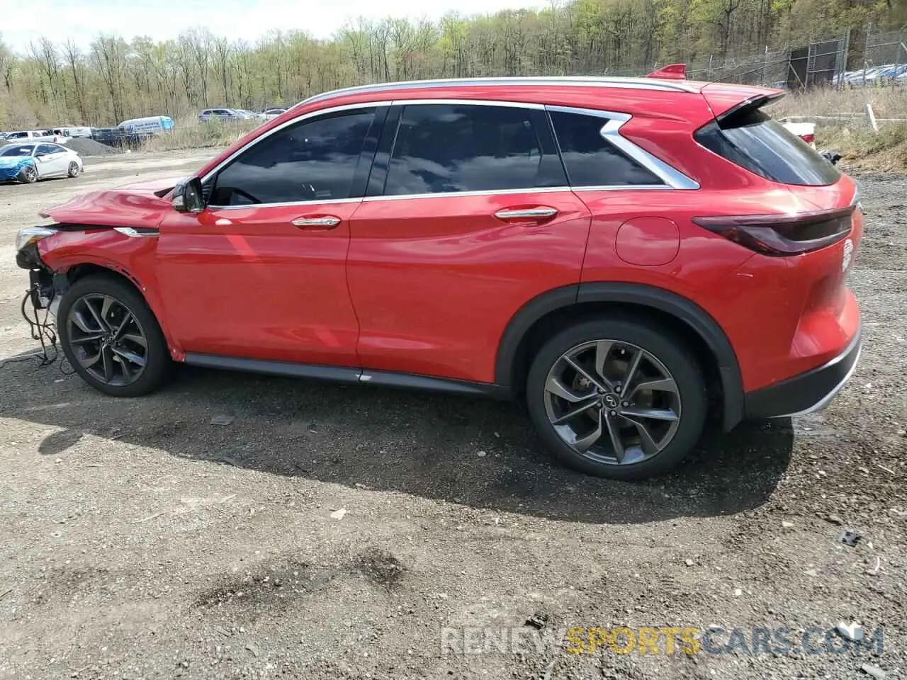 2 Photograph of a damaged car 3PCAJ5DAXMF117447 INFINITI QX50 2021