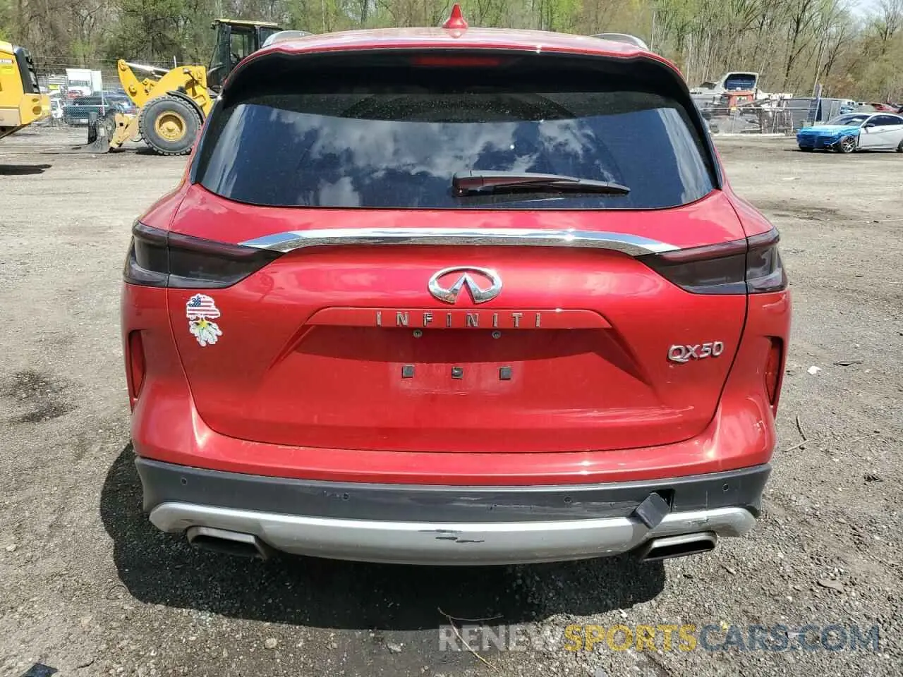6 Photograph of a damaged car 3PCAJ5DAXMF117447 INFINITI QX50 2021