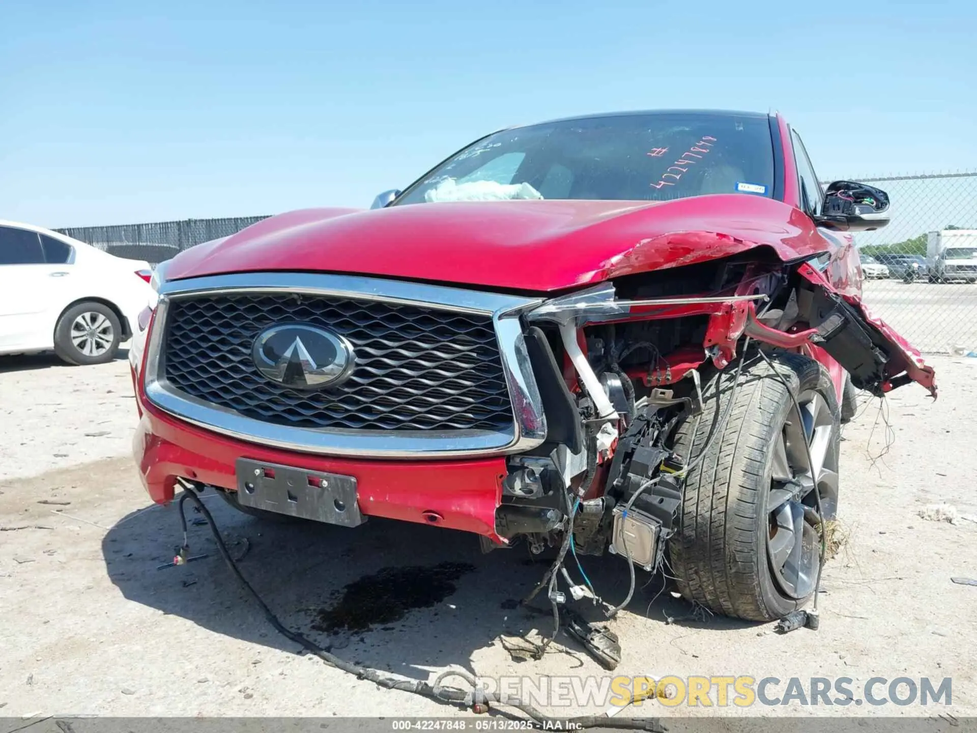6 Photograph of a damaged car 3PCAJ5DB0MF111875 INFINITI QX50 2021
