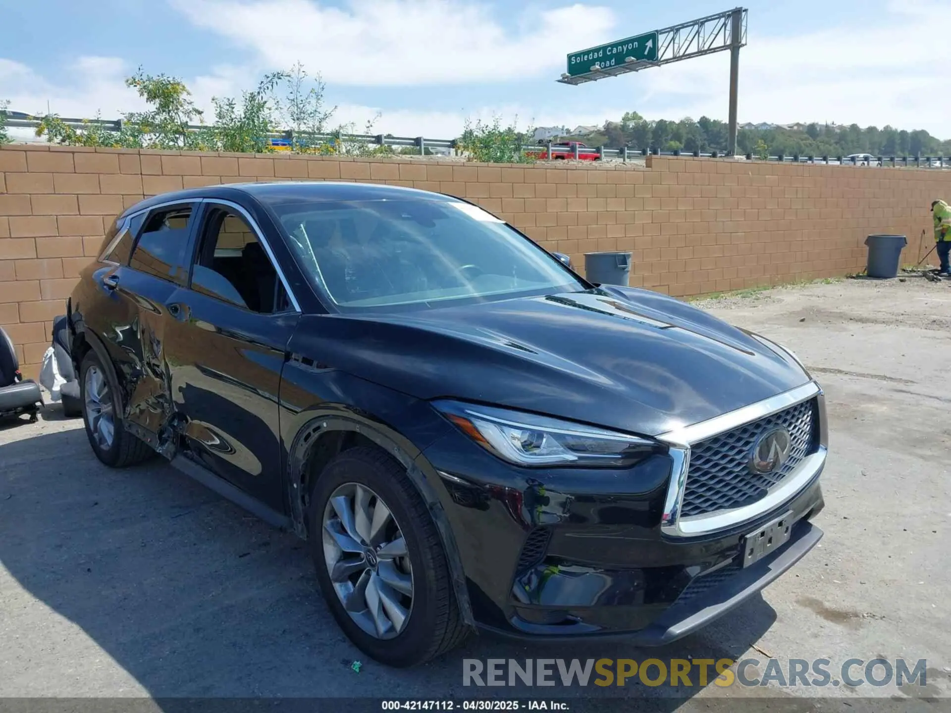 1 Photograph of a damaged car 3PCAJ5AA4NF107602 INFINITI QX50 2022