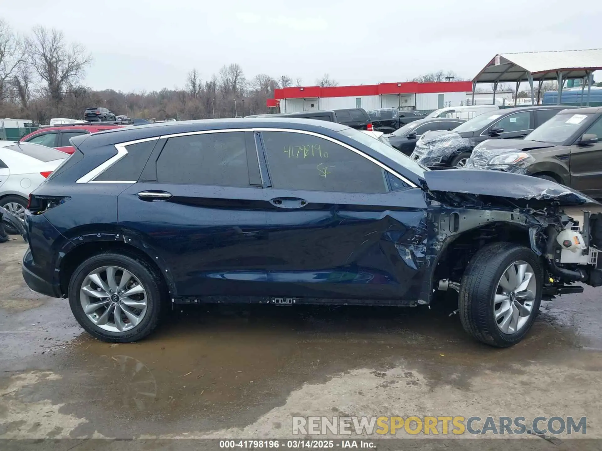14 Photograph of a damaged car 3PCAJ5AB6NF110784 INFINITI QX50 2022