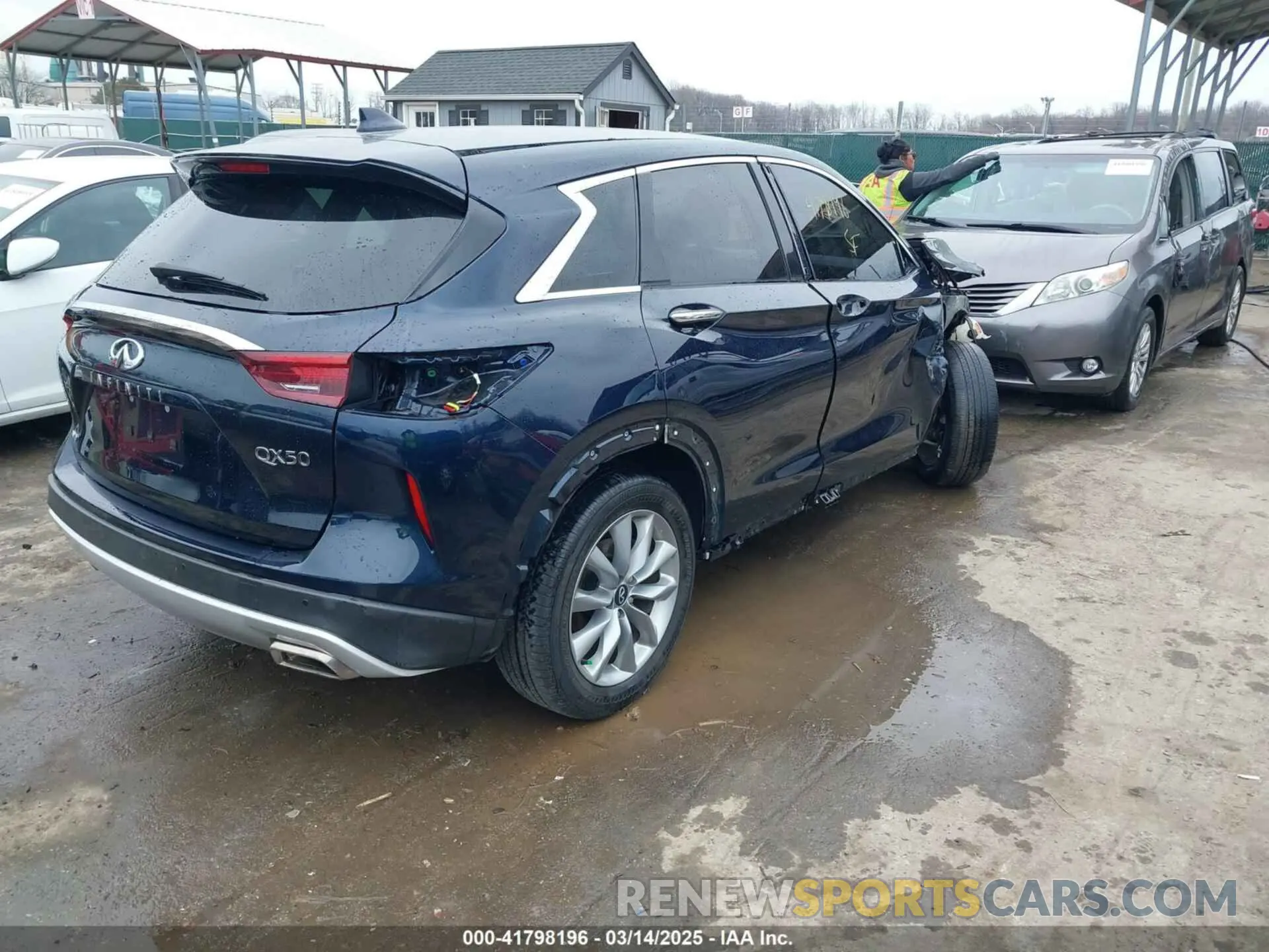 4 Photograph of a damaged car 3PCAJ5AB6NF110784 INFINITI QX50 2022