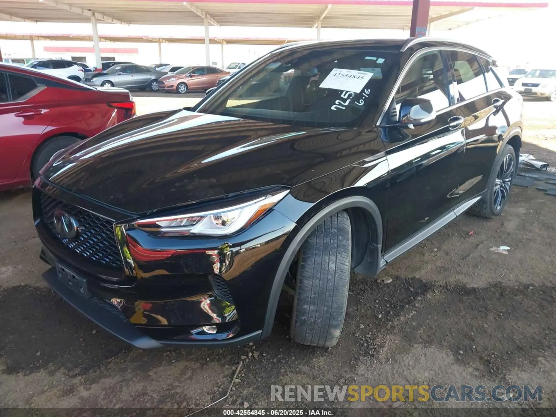 2 Photograph of a damaged car 3PCAJ5BA2NF107256 INFINITI QX50 2022