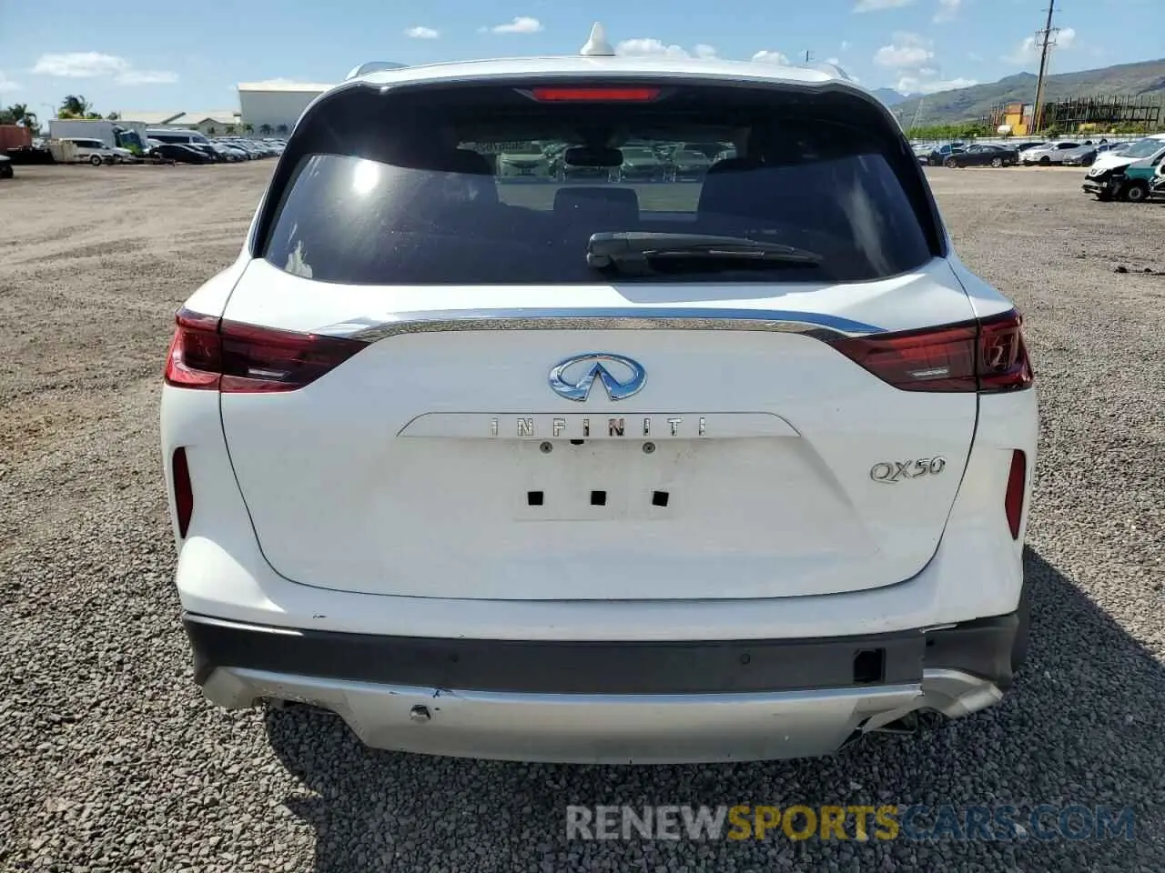 6 Photograph of a damaged car 3PCAJ5BA6NF113786 INFINITI QX50 2022