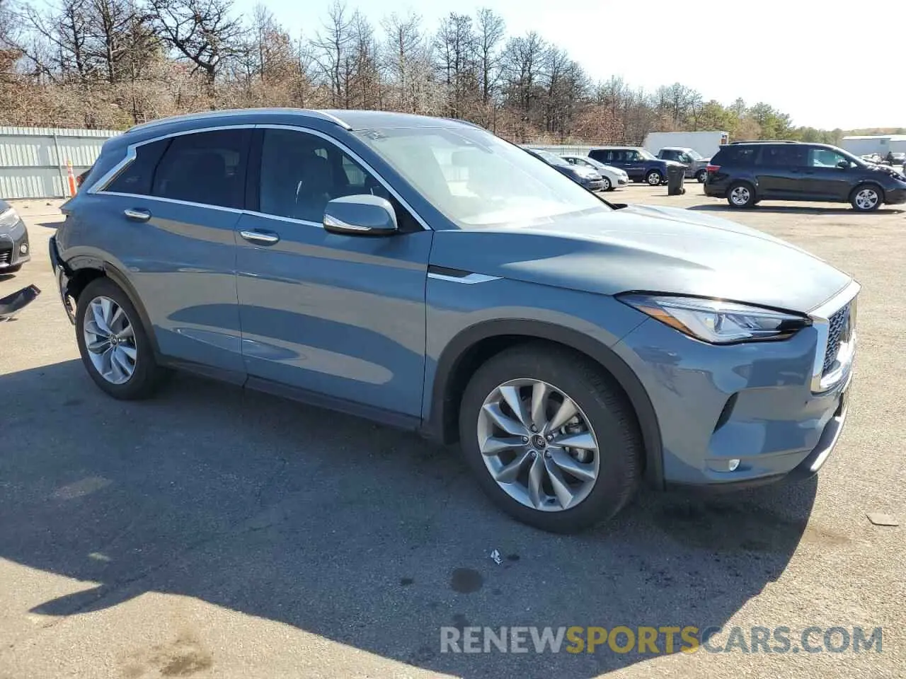 4 Photograph of a damaged car 3PCAJ5BB1NF120556 INFINITI QX50 2022