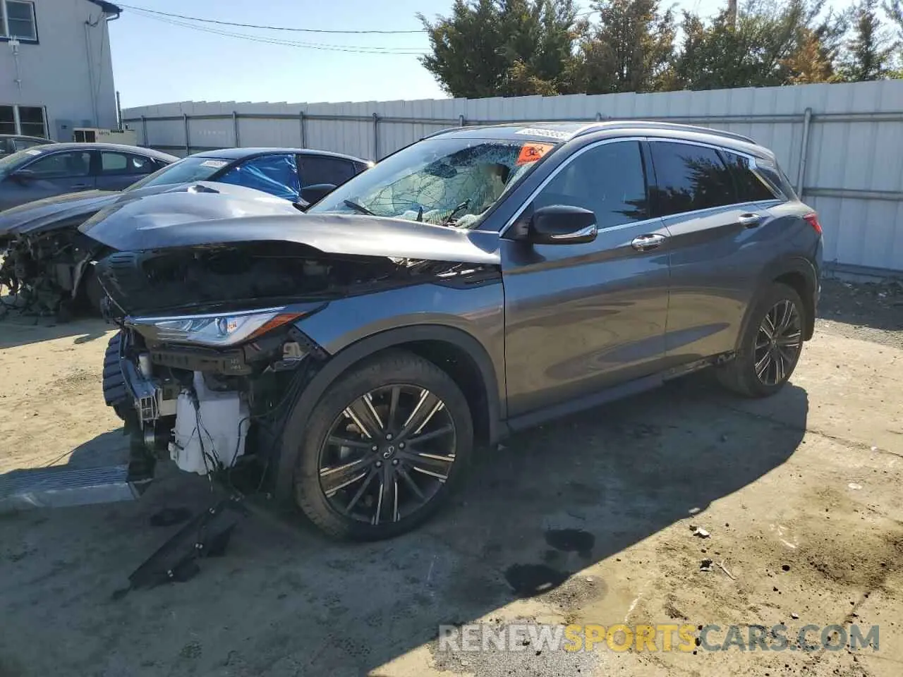 1 Photograph of a damaged car 3PCAJ5BB6NF121640 INFINITI QX50 2022