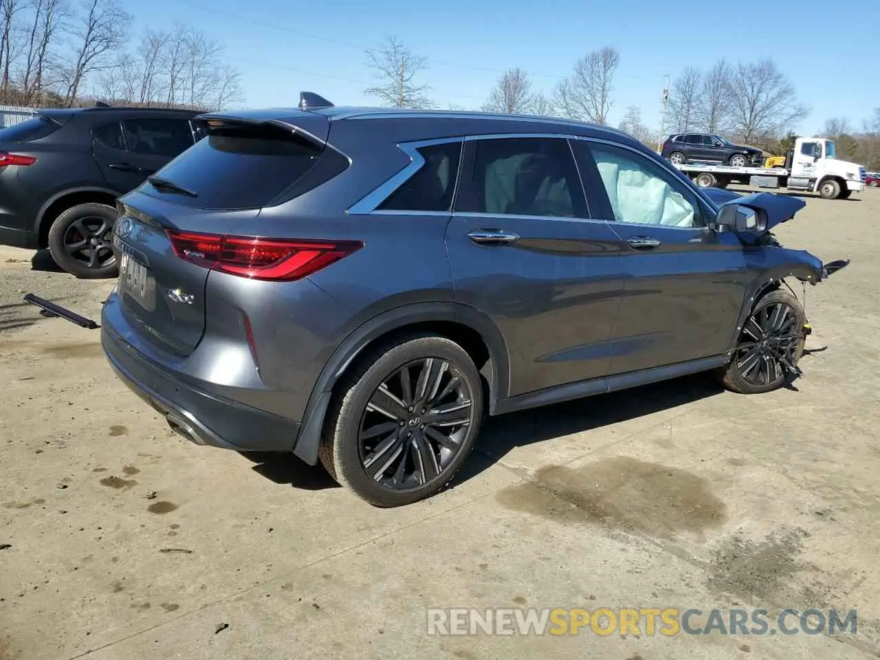 3 Photograph of a damaged car 3PCAJ5BB6NF121640 INFINITI QX50 2022
