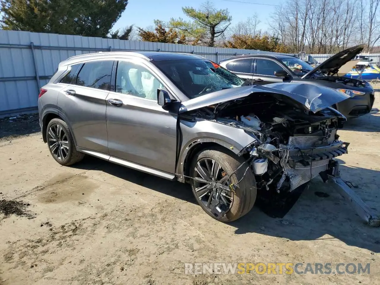 4 Photograph of a damaged car 3PCAJ5BB6NF121640 INFINITI QX50 2022